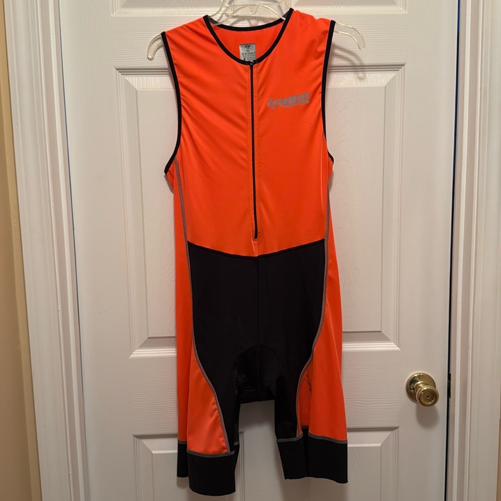 Zimco Triathalon Suit. Mens XL. Orange and black.